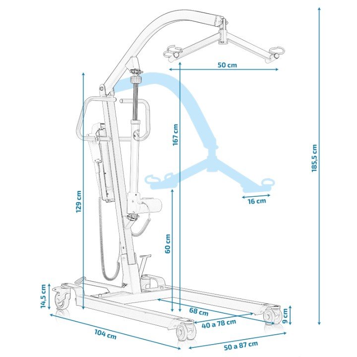 Mobilität 150kg Elektrischer Kran | Kostenloser Versand | Orthopädie orthospaña